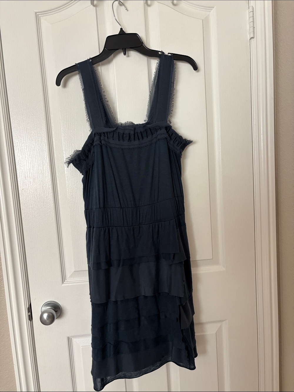 Banana Republic Navy Blue Tiered Mini Dress